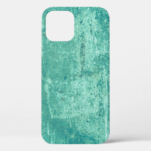 Funda Para iPhone 12 Muro azul texturizado vintage despojado. Anteceden