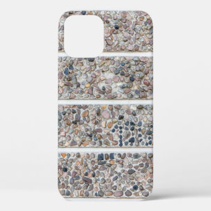 Funda Para iPhone 12 Muro de guijarros de hormigón