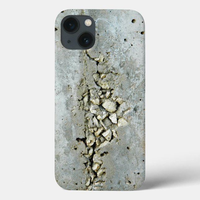 Funda De Case-Mate Para iPhone Muro de hormigón roto con piedras pequeñas (Reverso)
