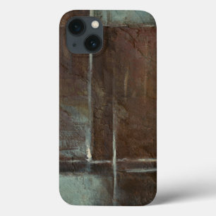 Funda Para iPhone 13 Muro de ladrillo rojo y gris