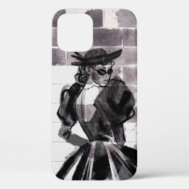 Funda Para iPhone 12 "Musa de la calle - Moda en la pared"