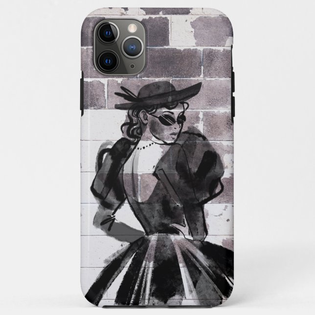 Funda De Case-Mate Para iPhone "Musa de la calle - Moda en la pared" (Reverso)