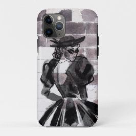 Funda Para iPhone 11 Pro "Musa de la calle - Moda en la pared"