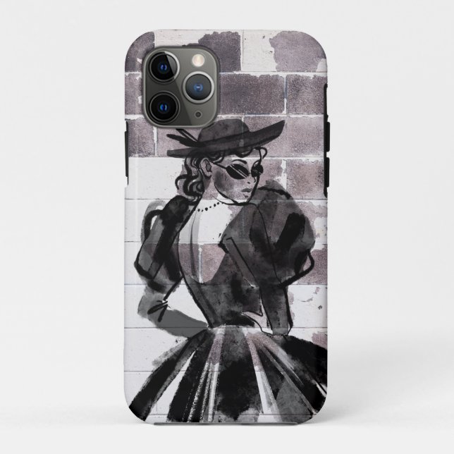 Funda De Case-Mate Para iPhone "Musa de la calle - Moda en la pared" (Reverso)