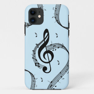 Funda Para iPhone 11 Música Climactic G Clef Blue