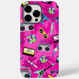 Funda Para iPhone 14 Pro Max De Case-Mate Música de estilo memphis estilo neo rosado 80