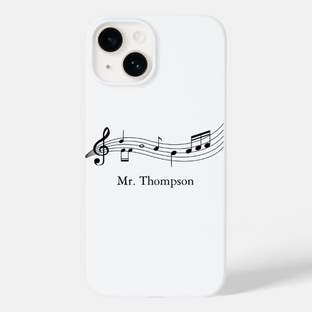 Funda De Case-Mate Para iPhone Música de la banda de notas musicales o del coro d (Reverso )