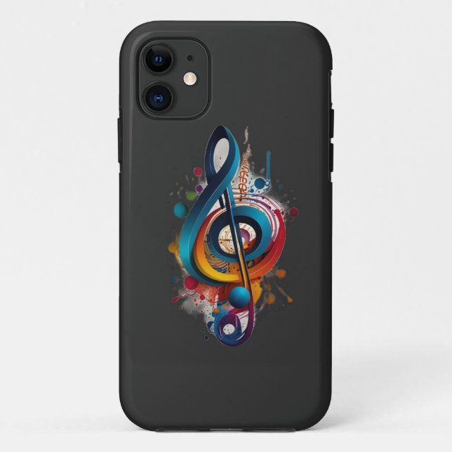 Funda De Case-Mate Para iPhone Música de nota (Reverso)