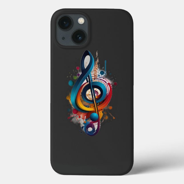 Funda De Case-Mate Para iPhone Música de nota (Reverso)