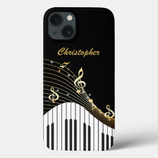 Funda Para iPhone 13 Música de teclado de piano