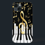 Funda Para iPhone 13 Música elegante Nota piano de lujo<br><div class="desc">Music Note Diseño de lujo. Puedes visitar mi tienda por productos más hermosos.</div>