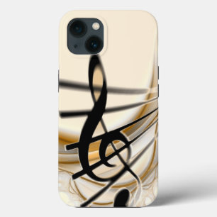 Funda Para iPhone 13 Música - estuche para iPhone trébol clef Funda-Mat