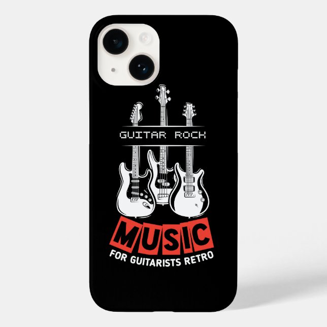 Funda De Case-Mate Para iPhone Música Guitarra Rock Para Guitaristas Retro (Reverso )