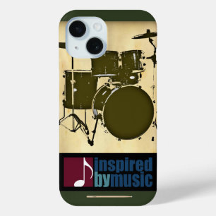 Funda Para iPhone 15 música inspirada - un tambor