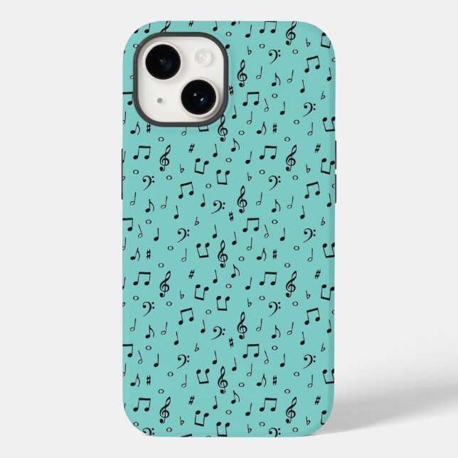 Funda De Case-Mate Para iPhone Música Negra  (Reverso )