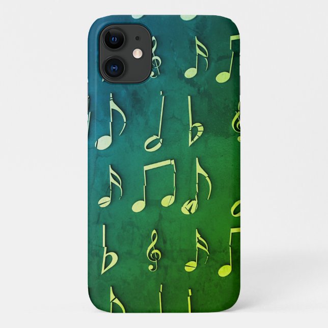 Funda De Case-Mate Para iPhone Música, notas, silenciar (Reverso)