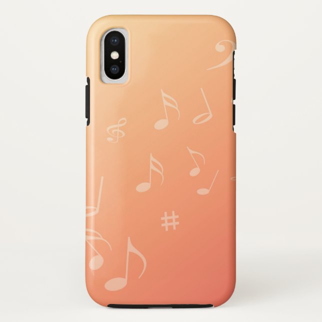 Funda De Case-Mate Para iPhone Música Peach (Reverso)