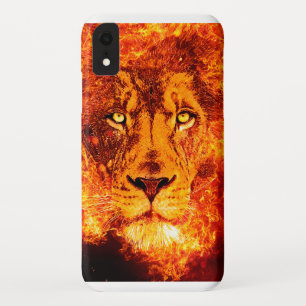 Funda Para iPhone XR Música Rock León en Llamas