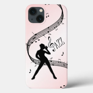 Funda Para iPhone 13 Música rosa de baile de jazz