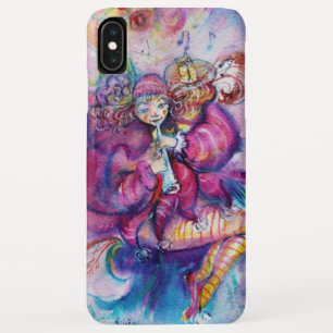 Funda Para iPhone XS Max MUSICAL PINK CLOWN CON OWL Music Notes