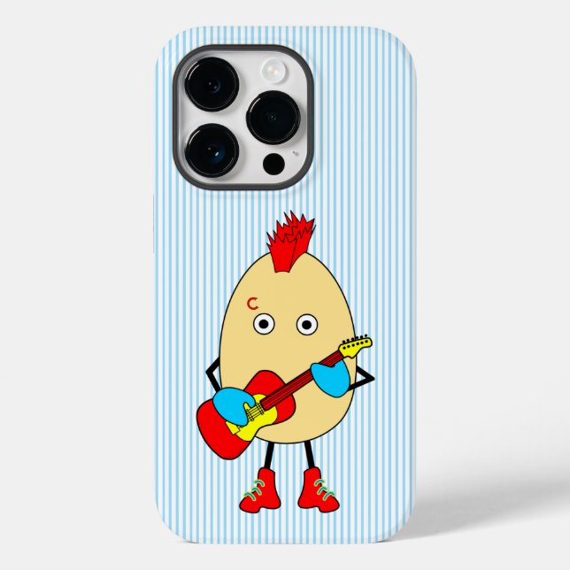Funda De Case-Mate Para iPhone Músico de rock Egghead (Reverso )