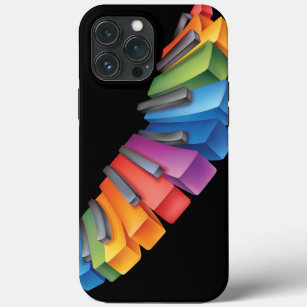 Funda Para iPhone 13 Pro Max Músico de teclado arcoiris colorido