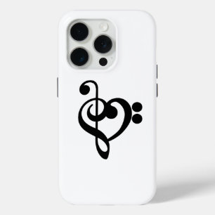 Funda Para iPhone 15 Pro Músico Música Corazón - Clave de Sol Fa