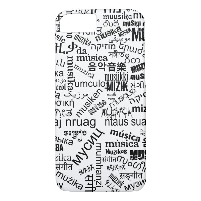 Funda De Case-Mate Para iPhone Musik en verschiedenen Sprachen (Reverso)