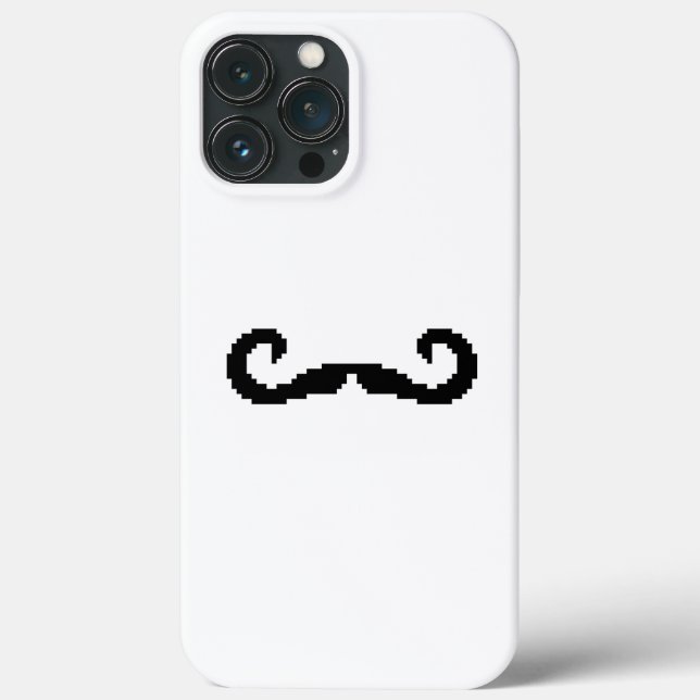 Funda De Case-Mate Para iPhone Mustache de manillar para píxeles de 8 bits (Reverso )