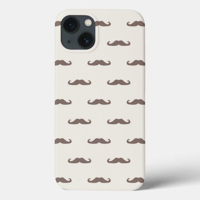 Funda De Case-Mate Para iPhone Mustache hipster pattern 3 (Reverso)