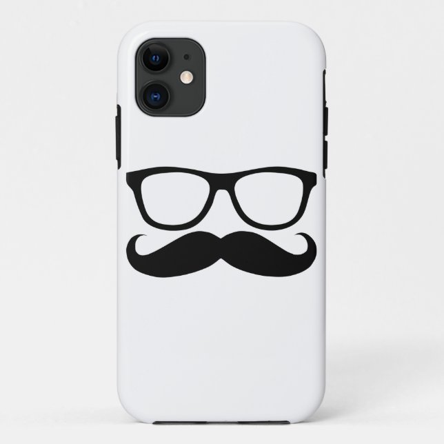 Funda De Case-Mate Para iPhone Mustache Nerd (Reverso)