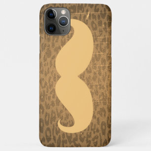 Funda Para iPhone 11 Pro Max Mustache vintage sobre el leopardo