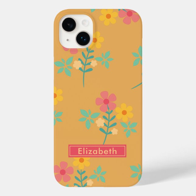 Funda De Case-Mate Para iPhone Mustard Retro Daisy Bouquet (Reverso )