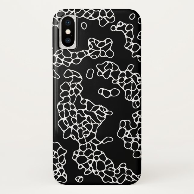 Funda De Case-Mate Para iPhone Muy Cool Patrón Abstracto Negro y Blanco (Reverso)