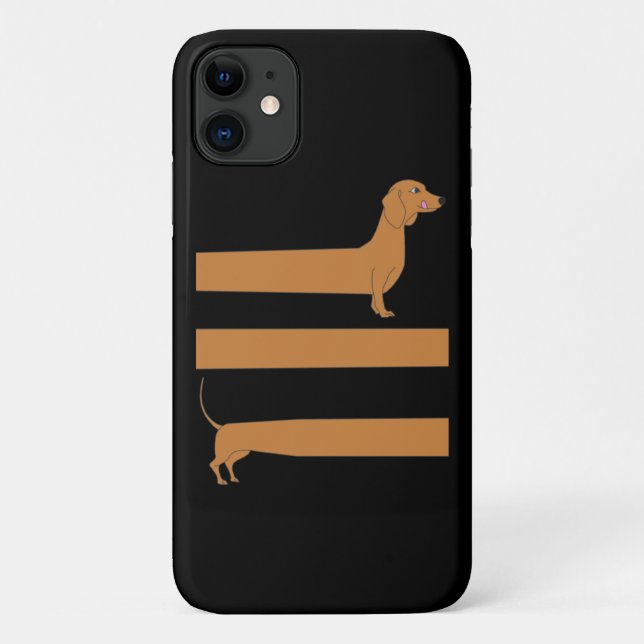 Funda De Case-Mate Para iPhone Muy largo Dachshund divertido (Reverso)