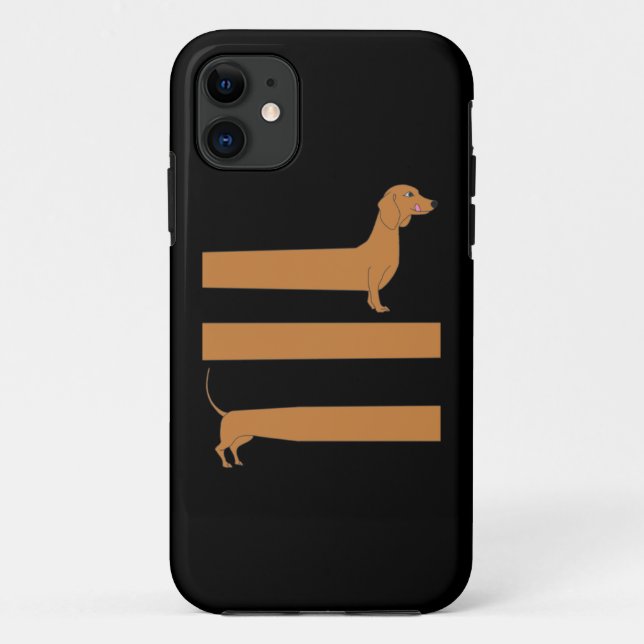 Funda De Case-Mate Para iPhone Muy largo Dachshund divertido (Reverso)