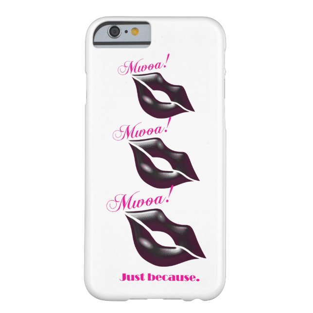 Funda De Case-Mate Para iPhone ¡Mwoa! Solo Beacuse. (Negro) (Reverso)