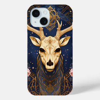 Funda Para iPhone 15 Mystic Deer Stag con Antler Witchy Dark Academia