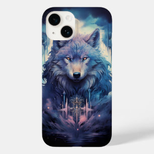Funda Para iPhone 14 De Case-Mate Mystic Moon Wolf Guardian