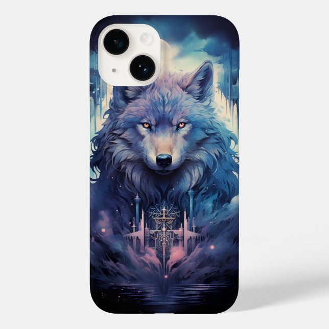 Funda De Case-Mate Para iPhone Mystic Moon Wolf Guardian (Reverso )