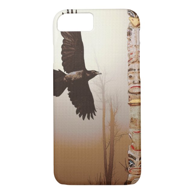 Funda De Case-Mate Para iPhone Mystic Raven & Haida Totem-Pole Crow lover Art (Reverso)