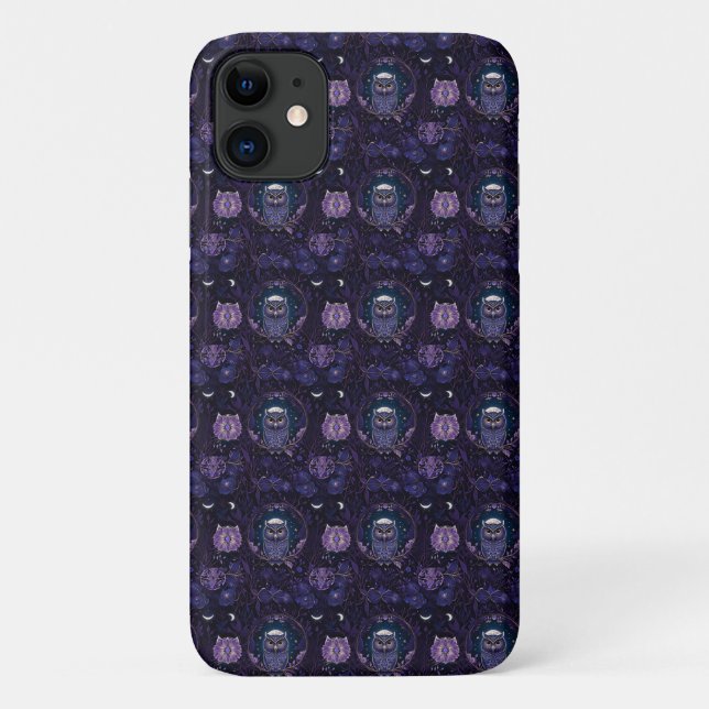 Funda De Case-Mate Para iPhone Mystical Owl Forest Phone Case (Reverso)