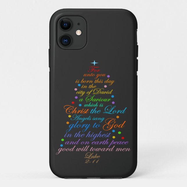 Funda De Case-Mate Para iPhone Nace un salvador Luke 2-11 (Reverso)