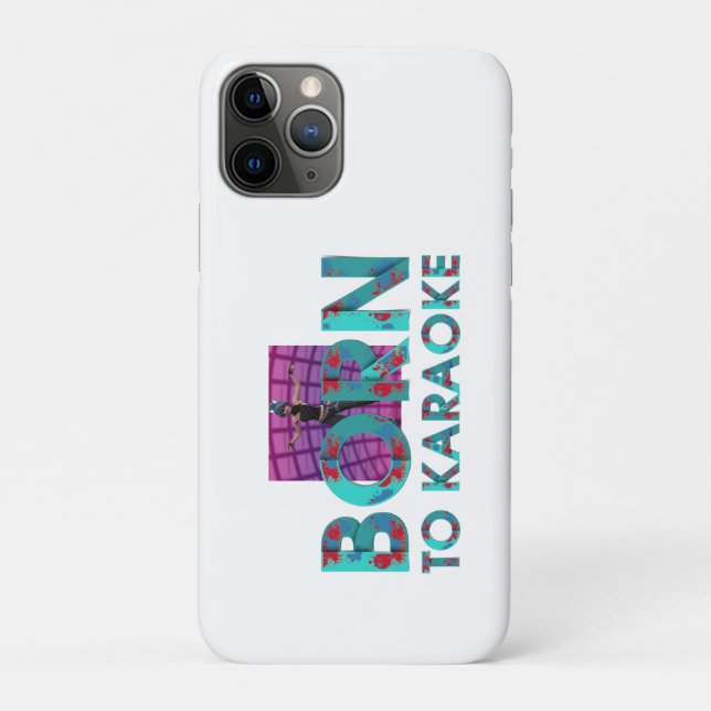 Funda De Case-Mate Para iPhone Nacido para Karaoke TEE (Reverso)