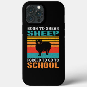 Funda Para iPhone 13 Pro Max Nacido Para Oír Oveja Forzada A Ir A Regalo Escola