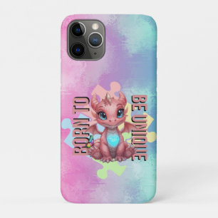 Funda Para iPhone 11 Pro Nacido para ser único Lindo Dragón Rosa - Inspirad