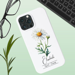 Funda Para iPhone 13 Pro Max Nacimiento Mes Flor April Daisy