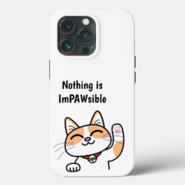 Funda Para iPhone 13 Pro Nada es el estuche para iPhone ImPAWsible Cute Cat