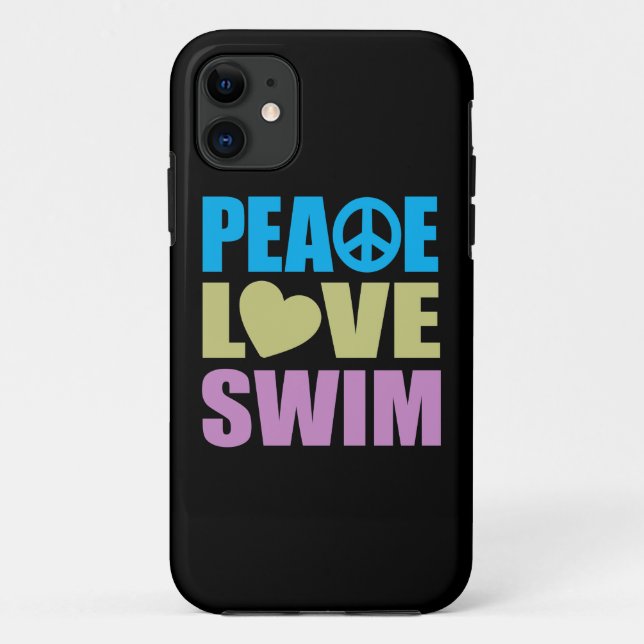 Funda De Case-Mate Para iPhone Nadada del amor de la paz (Reverso)