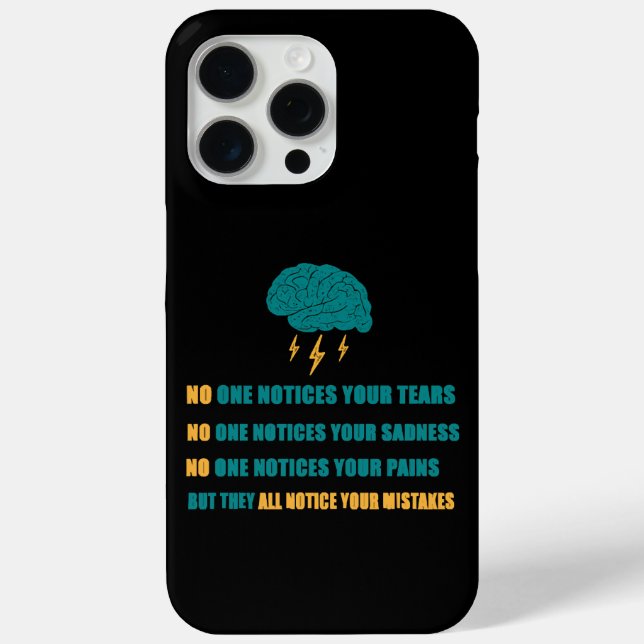 Funda De Case-Mate Para iPhone Nadie nota tu tristeza (Reverso )